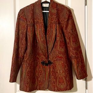 Red paisley blazer